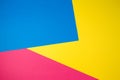 Colorful papers geometry flat composition background Royalty Free Stock Photo