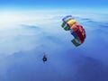 Colorful Parachutes On Blue Sky