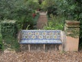 Colorful Park Bench at Bok Tower