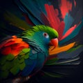 Colorful Parrot Art Wallpaper - Vibrant and Eye-catching Avian Design