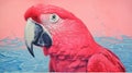 Colorful Parrot By Cool Water A Unique Risograph Ra 7400 Artwork