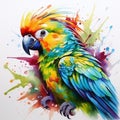 Colorful Parrot Illustration: Vibrant Art Print For Home Decor