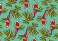 Colorful parrot - pattern design