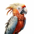 Colorful Parrot Portrait In Zbrush Style: Editorial Illustrations