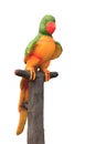 Colorful parrot statue in public park Royalty Free Stock Photo