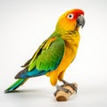 Colorful Parrot On White Background: A Stunning Studio Photography