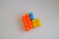 Colorful part of lego toys