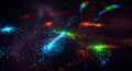 Colorful Particles Abstract Data Visualization Digital Art Futuristic Glow Royalty Free Stock Photo