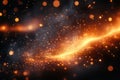 Colorful particles and light trails create a mesmerizing cosmic atmosphere in Royalty Free Stock Photo
