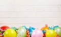 Colorful party background with copy space