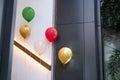 colorful party balloons Festive party and decoration, happy birthday party, Christmas party, New Year party , 2024 Royalty Free Stock Photo