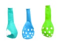 Colorful party empty balloons, isolate (clipping path).