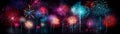 Colorful party firework night holiday illustration, ai generative