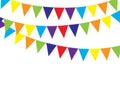 Colorful party flags vector illustration