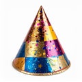 Colorful Party Hat with Geometric Pattern Royalty Free Stock Photo