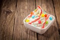 Colorful party ice cream dessert frozen yogurt Royalty Free Stock Photo