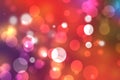 Colorful party invitation background. Abstract pastel, orange, red, pink yellow texture with blurred bokeh lights and soft color Royalty Free Stock Photo