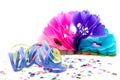 Colorful party streamers Royalty Free Stock Photo