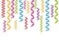 Colorful party streamers banner. Celebration.