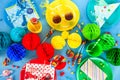 Colorful party table setting Royalty Free Stock Photo