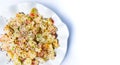 Colorful pasta with poppy seeds on a plate Royalty Free Stock Photo