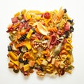 Colorful pasta mix Royalty Free Stock Photo