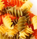 Colorful pasta spirals Royalty Free Stock Photo