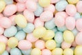 Colorful pastel Easter eggs candy background