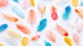 Colorful pastel feather background with soft texture for Easter decor Royalty Free Stock Photo