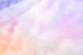 Colorful pastel fluffy cotton candy, clouds background, soft color sweet candyfloss, abstract high resolution texture. Sky backgro