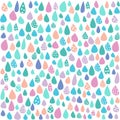 Colorful Pastel Rain White Background