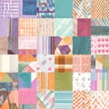 Colorful Patchwork Quilt Texture Background Royalty Free Stock Photo