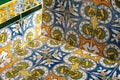 Colorful pattern ceramic tiles , beautiful design detail Royalty Free Stock Photo