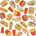 Colorful Pattern Fast Food I