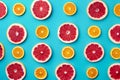 Colorful pattern of grapefruit and orange slices Royalty Free Stock Photo