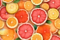 Colorful pattern of grapefruit slices Royalty Free Stock Photo