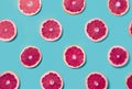 Colorful pattern of grapefruit slices Royalty Free Stock Photo