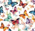 Colorful Pattern - Ink Painted Butterfly.