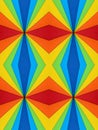 A colorful pattern of multi-colored, repeating geometric shapes