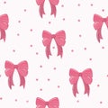 Colorful pattern pink bows. Valentines day