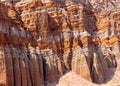 Sandstone rock formations at Red rock canyon state park in California Royalty Free Stock Photo