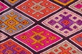 Colorful and patterned carpet. Royalty Free Stock Photo