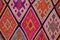 Colorful and patterned carpet. Royalty Free Stock Photo