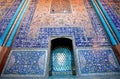 Colorful patterned walls with tiles inside the mosque