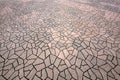 Colorful patterns of cracked soil.