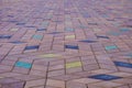 Colorful pavement in perspective.