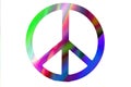 Colorful peace symbol on white background