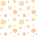 Colorful peach pink and gold circles seamless pattern background illustration Royalty Free Stock Photo