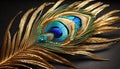 colorful peacock feather Royalty Free Stock Photo