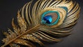 colorful peacock feather Royalty Free Stock Photo